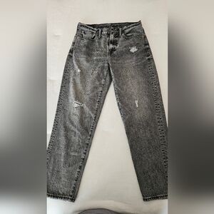 American Eagle Outfitters Jeans 28 Gray Relaxed Jeans with Distressed Details